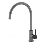 Kaya Sink Mixer, Gun Metal With Matte Black Handle Kaya Sink Mixer, Gun Metal With Matte Black Handle